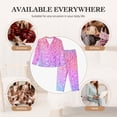thumbnail image 5 of Goofa Colorful Glitters Printed Women’s 2 Piece Pajama Set Super,Pajamas Women's Long Sleeve Sleepwear Soft Button Down Loungewear Pjs Lounge Set Nightwear-Medium, 5 of 9