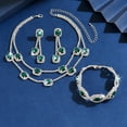 thumbnail image 5 of AEXTO Crystal Bridal Wedding Jewelry Set Sparkly Rhinestone Bracelet Earrings Prom Jewelry Accessories for Women, 5 of 7