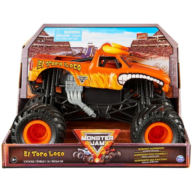 Monster Truck fundido a presión de coleccionista Monster Jam El Toro Loco 1:24