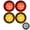2x Amber + 2x Red (Clear Lens), variant on 10 PC 2" Round LED Light Side Marker Clearance [13 LEDs] [Rubber Grommet + Removable 2 Wire Pigtail Plug] [IP 67] for Trailers RV's Trucks Off Road- 10 Red Lights