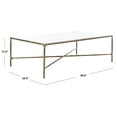 thumbnail image 3 of SAFAVIEH Couture Jessa Glam Metal Coffee Table, Brass/White, 3 of 10