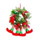 thumbnail image 2 of Corona de patas de de Navidad, corona artificial para puerta de entrada, telón de fondo exterior para boda, corona de invierno para pared de casa, 2 of 8