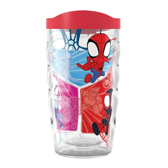 Tervis Marvel Spider Man Spidey and Friends Made in USA Double Walled Insulated Tumbler Travel Cup Keeps Drinks Cold & Hot, 10oz Wavy, Classic