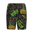 thumbnail image 2 of Lsque Carnival Mardi Gras3 Mens Sleep Pajama Shorts,Short Pajama Pants, Cotton Ultra-Soft Knit-Medium, 2 of 9
