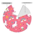 thumbnail image 4 of Kll 48" Christmas Tree Skirt Yoga Unicorn Xmas Tree Skirts Mat For New Year Xmas Holiday Party Indoor Outdoor Home Decoration, 4 of 9