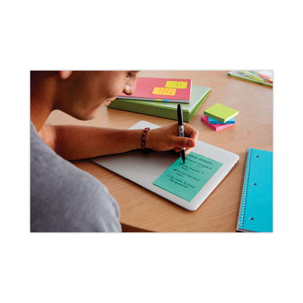 Pads in Energy Boost Collection Colors, Note Ruled, 4" x 6", 90 Sheets/Pad, 3 Pads/Pack | Bundle of 10 Packs