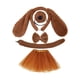 thumbnail image 5 of Conjunto de diadema con orejas de perro y cola larga, con lazo y nariz, pinza para el pelo con orejas de felpa Marrón con Falda, 5 of 8