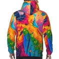 thumbnail image 7 of Kdxio Colorful Parrot Jungle Dream A Print Mens Casual Hooded Collar Drawstring Hoodies Pullover Sweatshirts Casual Long Sleeve Shirts-4X-Large, 7 of 7