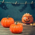 thumbnail image 6 of 12pcs Artificial Small Foam Pumpkins Vegetables Models Realistic Pumpkins Teaching Props for Halloween Autumn Harvest Thanksgiving Home Party Scene Decorations Hotel Accessories, 6 of 7