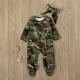 thumbnail image 4 of KVPLBQFD Girls Sweat Suit Children's Jumpsuit 2t Onesie Spring/summer Camouflage Printed Long Sleeved Zippered Pants Jumpsuit for Party, Birthday, School, Home Girls Clothing, 4 of 6