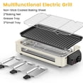 thumbnail image 4 of Electric Indoor Grill 1500W, YOHAWJAN 2 in 1 Smokeless Indoor Grills with Non-stick Removable Grill & Griddle Plate, Temperature Control, Portable Ko, 4 of 9
