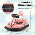 thumbnail image 3 of Costway Auto Tamponneuse Électrique 6 V pour Enfants avec Rotation à 360° Moteurs Doubles 2 Vitesses Rose, 3 of 10