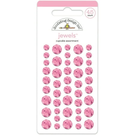UPC: 0842715035027 | Doodlebug Adhesive Jewels 45/Pkg-Cupcake