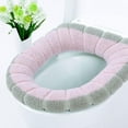 thumbnail image 1 of Coussin de Siège de Toilette en Forme de O Double Couleur Gris Taro, 1 of 1