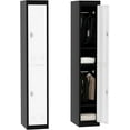 thumbnail image 2 of IdealHouse Armoire Casier en Métal de 71 Pouces, avec Tringle et 2 Tablettes, Rangement en Acier Robuste Verrouillable pour Bureau, École, Gym, Résistant à la Rouille, Gris, 2 of 6