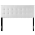 thumbnail image 4 of Contemporary Modern Urban Designer Bedroom Full Size Tufted Headboard, Velvet Fabric, White, 4 of 5