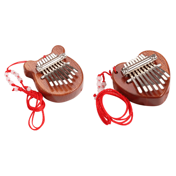 Mini Kalimba 8 Teclas Piano Pulgar Dedo para Adultos (oso)