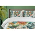 thumbnail image 3 of Ambesonne Eucalyptus Leaves Duvet Cover Set, Leaf Geometrics, Queen, Teal Multicolor, 3 of 5