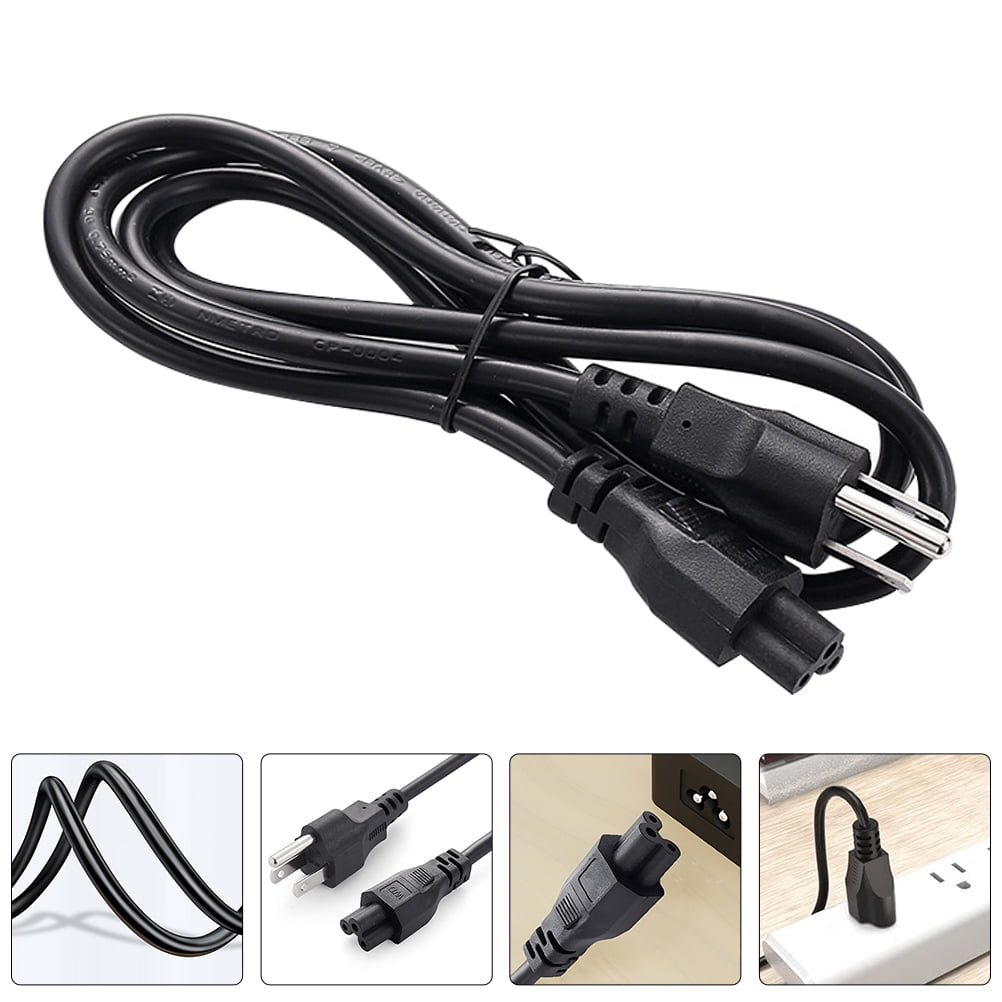 Supvox Plum Blossom Tail Black Power Cord for Computer PVC Copper 10Pcs