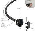 thumbnail image 5 of Utopia Alley Rustproof Wall Mounted Single Curved Shower Rod, Aluminum, adjustable from 45" to 72" Wide, Black, 5 of 11