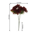 thumbnail image 3 of Efavormart Pack of 2 | 20" Burgundy Dahlia Flower Bushes, Artificial Wedding Bouquets, 3 of 11