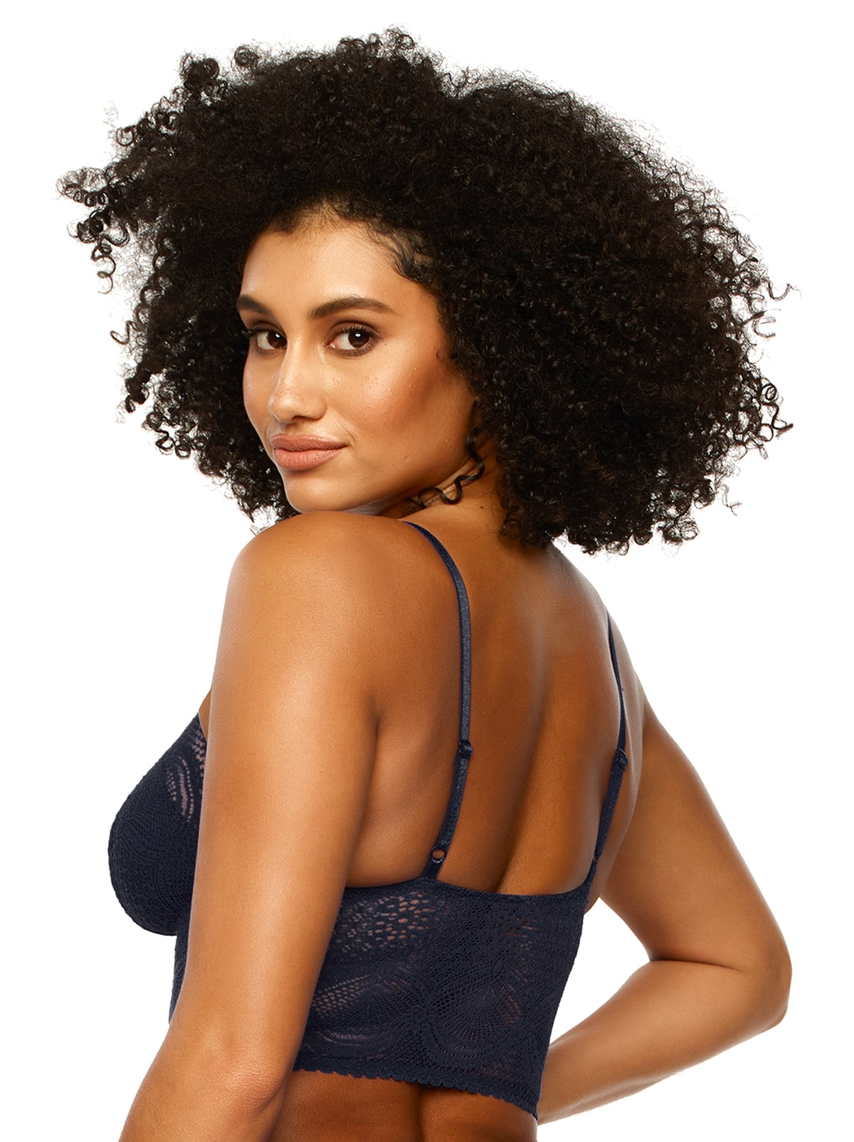 Felina Finesse Cami Bralette - Stretchy Lace Bralettes For Women - Sexy and  Comfortable - Inclusive Sizing, From Small To Plus Size. (French Navy