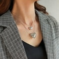 thumbnail image 2 of SIEYIO Heart Pendant Chain Necklace Korean Popular Ladies Pendant Jewelry Gift, 2 of 19
