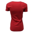 thumbnail image 2 of Camiseta Tommy Hilfiger para mujer con cuello redondo y logotipo, color rojo, talla XL, 2 of 3