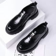 thumbnail image 2 of Men'S All-Season Low-Top Thick-Soled British Style Slip-On Loafers Faux Upper, Fabric Inner, Round Toe | Fashion Business Casual Shoes,, 2 of 10