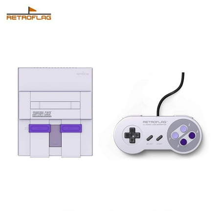 Retroflag SUPERPi-Case-U Retro Console Kit - NES-Style Raspberry Pi Case with USB Controller, Safe Shutdown, Cooling Fan & MicroSD Storage (Compatible with Pi 3B+/3B/2B)