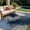 DARKBLUE, variant on World Rug Gallery Tropical Floral High-Low Indoor Outdoor Runner Rug, Gray, 2'x7'