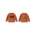 thumbnail image 2 of Caoirhny Baby Boy Girl Halloween Sweater Letter Embroidery Long Sleeve Pullover Tops for Fall Winter, 2 of 9