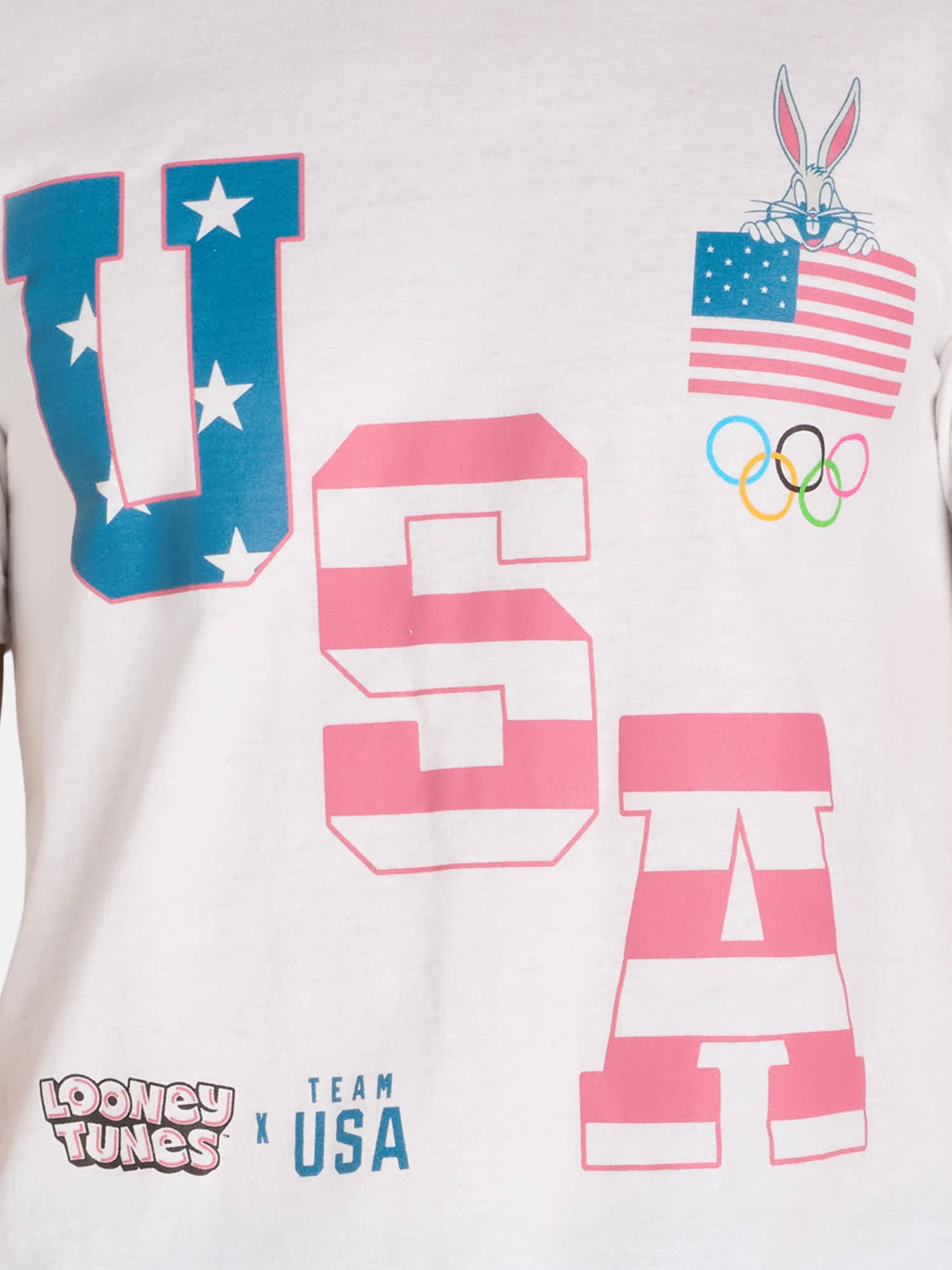Looney Tunes x Team USA Olympics Men's and Big Men's Crewneck Fleece Pullover, Sizes S-3XL