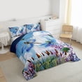 thumbnail image 3 of Feelyou Dragonfly Animal Twin Comforter Sets, Rustic Spring Flower Bedding Set, 2 Pieces, 3 of 8