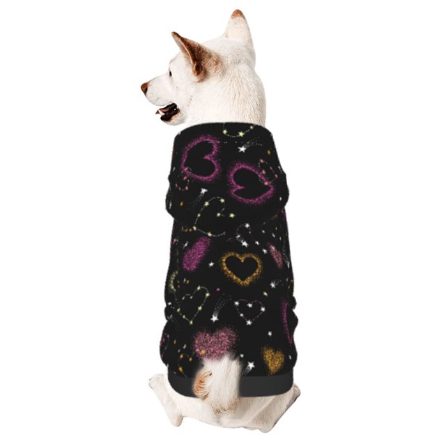 Balery Heart and Stars Sudadera con Capucha para Perros Pequeños – Ropa para Mascotas, Disfraz para Perros y Gatos, Ideal para Fiestas y Cosplay-X-Small