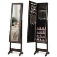 thumbnail image 1 of Costway Jewelry Mirrored Cabinet Armoire Organizer Storage Box with Stand Christmas Gift Coffee, 1 of 10