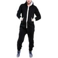 thumbnail image 4 of Juicy Trendz Unisex Adult Fleece Onesie, Hooded Jumpsuit Pajamas for Men & Women – Cozy Loungewear Black, 4 of 6