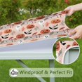 thumbnail image 6 of Pastel Halloween Pumpkins Ghosts and Bats Square Fitted Tablecloth with Elastic Edge,Square Table Cover,Washable Elastic Table Cover for Home Kitchen Party Decor 34"x34", 6 of 6