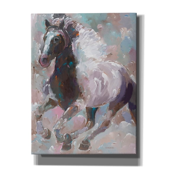 Epic Graffiti 'Moonlight Runner' by Hooshang Khorasani, Canvas Wall Art, 12"x16"