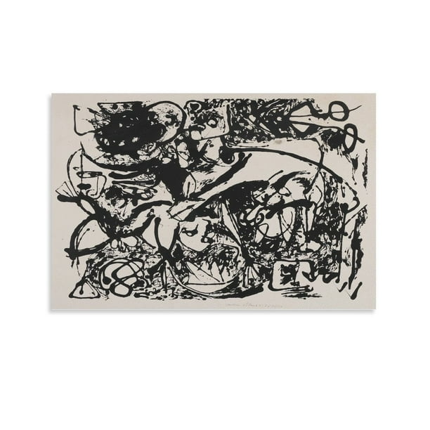 Cuadro abstracto de Jackson Pollock (38) Póster decorativo para el hogar, arte de pared, cuadro colgante, póster decorativo para dormitorio, póster estético para habitación de 24 x 36 pulgadas (60 x