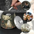 thumbnail image 4 of Yayeee Ashtray with Lid for Cigarette Smokeless Stainless Steel Home Ash Holder, Ghost in Strawberry Fields, 4 of 7