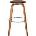 thumbnail image 2 of Armen Living LCHBBABRWA26 Harbor Mid-Century Swivel Counter Height Backless Barstool, 26", Brown, 2 of 6
