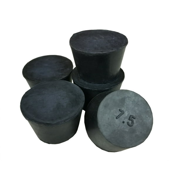Rubber Stoppers, Size 7.5, Solid. Pack of 1 pound.