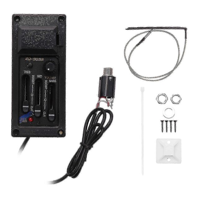 EQ-505R Acoustic Guitar Preamp with 3 Band Equalizer & Piezo Pickup - Hwy Amp Accessory