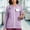Purple, variant on Women's Zip Front Scrub Jacket Long Sleeve Stand Collar Nurse Work Uniform Cardigan Soft Stretchy Top with Pockets & Badge Holder Pink S