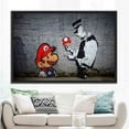 thumbnail image 2 of Banksy Canvas, Mario Graffiti Art, Graffiti Art Canvas, Banksy Printed Canvas, Street Wall Decor, Super Mario Banksy Printed Canvas, Canvas Wall Decor - Gallery Wrapped, 2 of 9