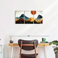 thumbnail image 6 of Elephant Stock Abstract Marble Mountains Wall Art - Horizontal Multi Panel Canvas - Lobby Wall Decor - Nature Multi Panel - Teal And Blue Decor - 32" x 15", 6 of 6