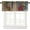 Italy-14, variant on Italian Valance Curtain Old Stone Arch View The Sea Balcony Fresco Garden Plants Art Rod Pocket Valance Window Treatments Short Curtains for Kitchen Living Room 54x18inch