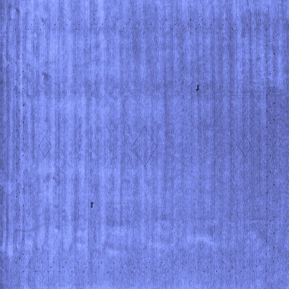 Ahgly Company Machine Washable Indoor Square Abstract Blue Contemporary Area Rugs, 8' Square