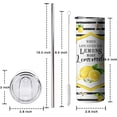 thumbnail image 6 of Daisy Tumbler 20 oz Travel Coffee Mug Daisy Skinny Tumblers with Lid and Straw Stainless Steel Insulated Coffee Cups Daisy Lovers Gifts for Women Girls, 6 of 6
